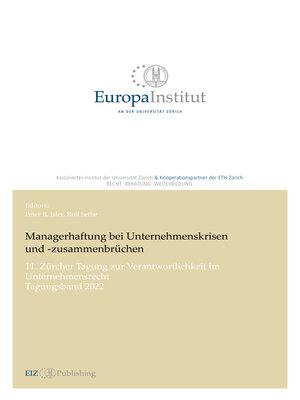 cover image of Managerhaftung bei Unternehmenskrisen und -zusammenbrüchen